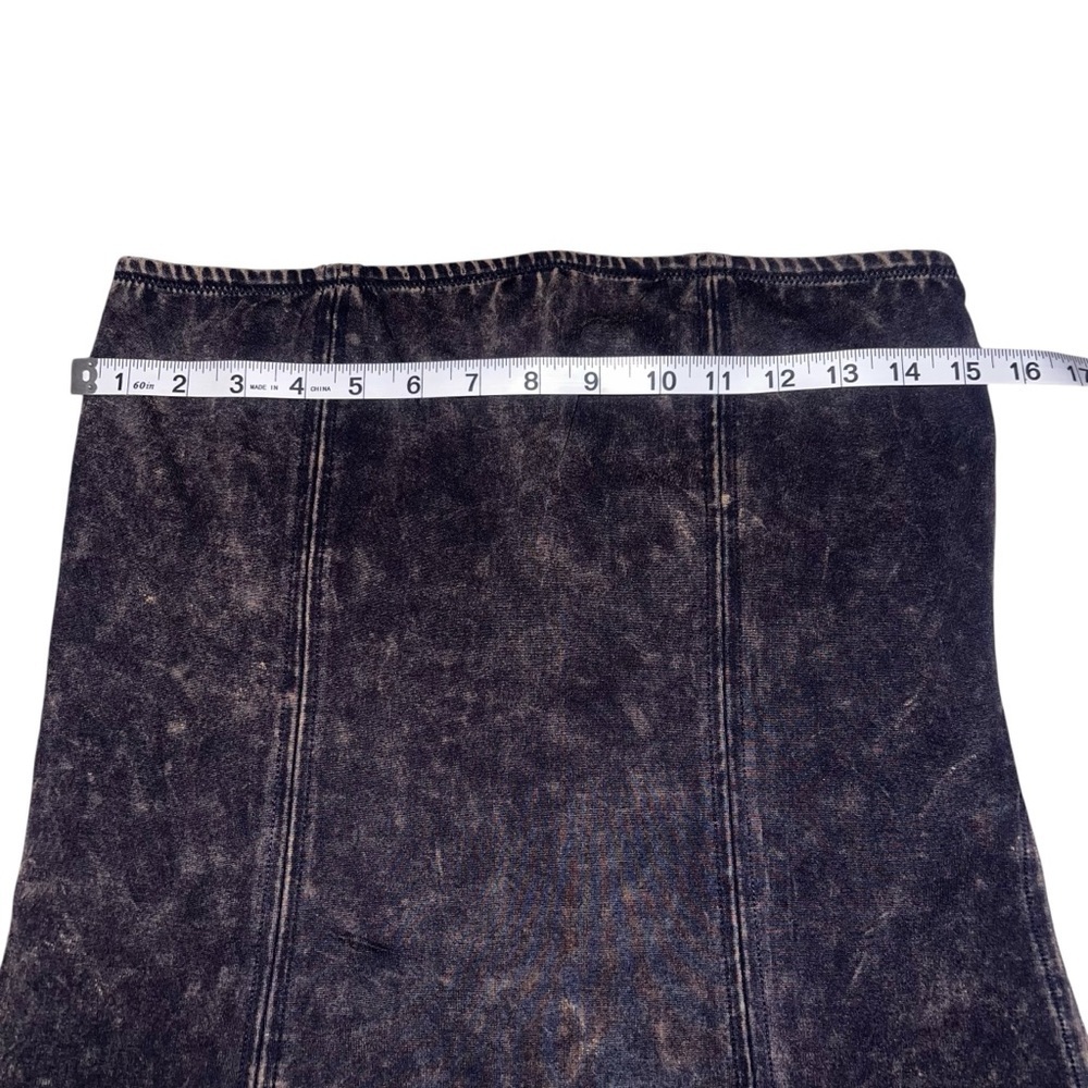 NWOT Free People Black Acid Washed Tube Top Strapless Tank Medium Festival - Picture 6 of 7